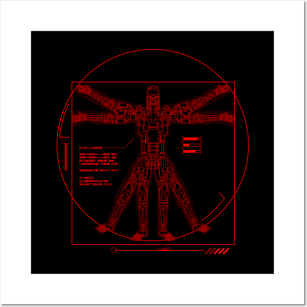 Vitruvian T-800 Wall Art by demonigote